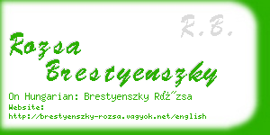 rozsa brestyenszky business card